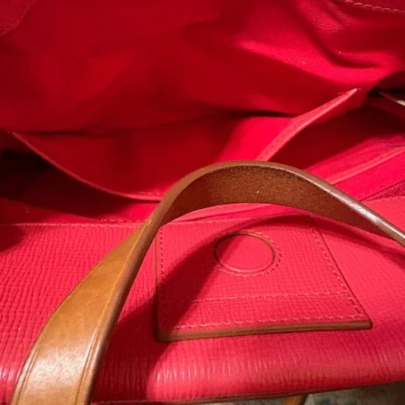 Dooney & Bourke Red and Tan Shoulder Bag - Picture 9 of 13